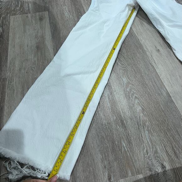 Zara White Flare Leg High Waisted Denim Jeans Size 2 - Picture 6 of 8